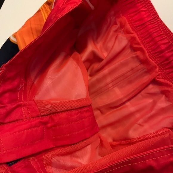 Speedo Men's Boards shorts Swim Trunk Knee Length Bon médium Orange Blue - Picture 6 of 8